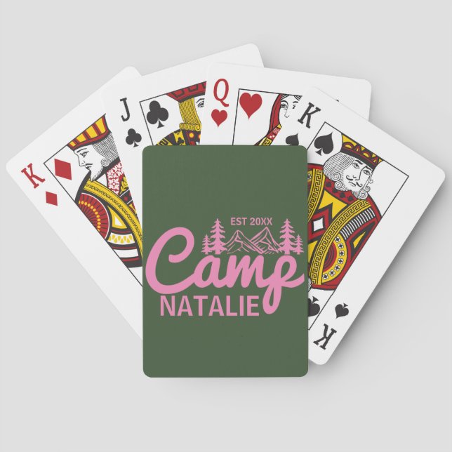 Personalisiert Camp Junggeselinnen-Abschied Brides Spielkarten (Rückseite)