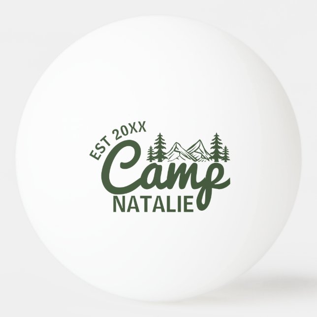 Personalisiert Camp Junggeselinnen-Abschied Brides Tischtennisball (Vorderseite)