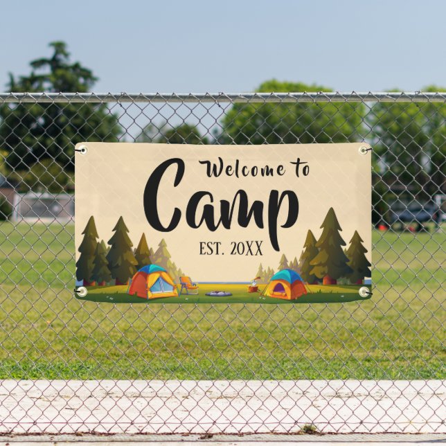 Personalisiert Camp Willkommensbanner Banner (Insitu)