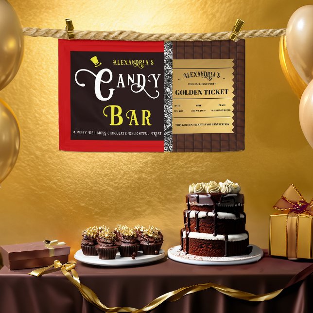 Personalisiert Candy Bar Golden Ticket Banner (Von Creator hochgeladen)