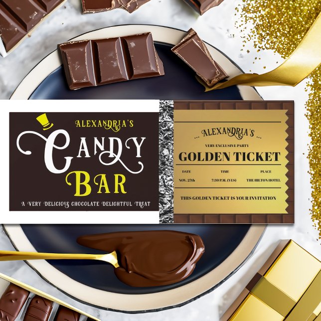 Personalisiert Candy Bar Golden Ticket Einladung (Von Creator hochgeladen)