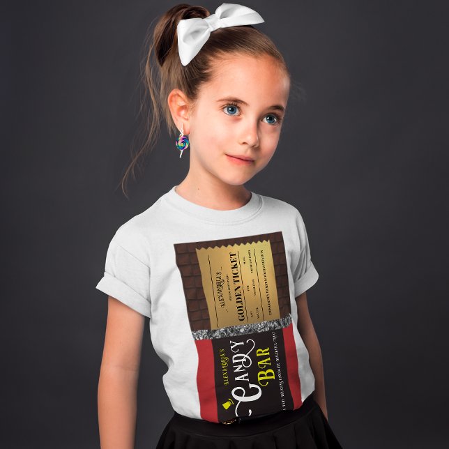 Personalisiert Candy Bar Golden Ticket T-Shirt (Von Creator hochgeladen)