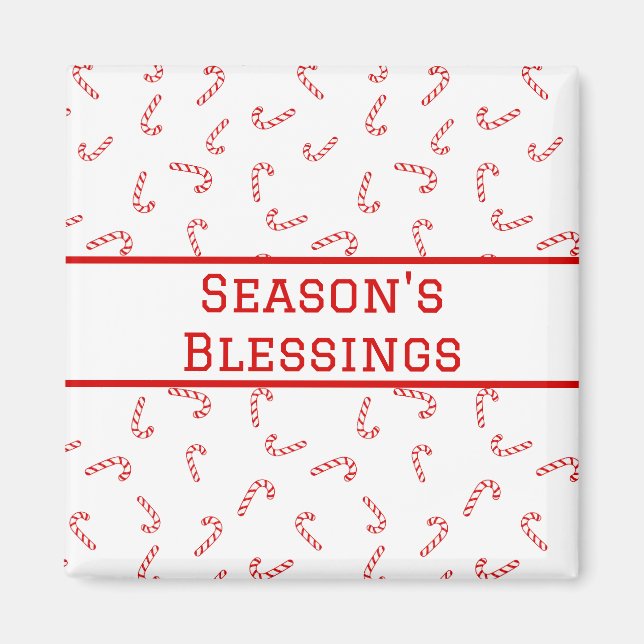 Personalisiert Candy Cane Christmas Magnet (Vorne)