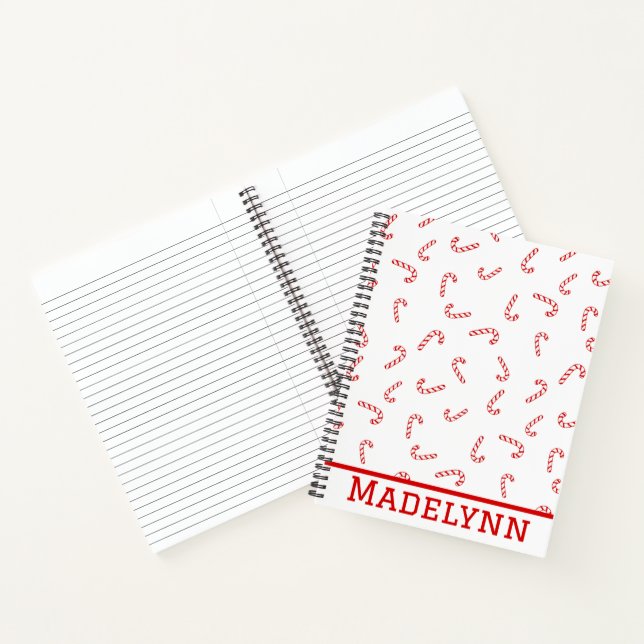 Personalisiert Candy Cane Christmas Notizbuch (Innenseite)