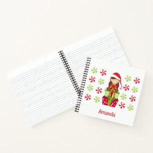 Personalisiert Candy Crush Elf Weihnachten Notizbuch