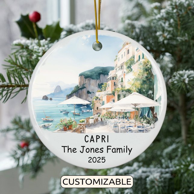 Personalisiert Capri-Ornament, Italien Keramik Ornament (Von Creator hochgeladen)
