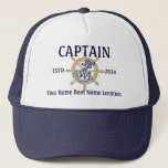 Personalisiert Captain First Mate Skipper Ihr Hut Truckerkappe<br><div class="desc">Eine personalisierte Raddekoration im nautischen Stil für lässige LKWs, die für sich selbst oder für jemanden, der auf Ihrer Liste steht, etwas zu genießen haben. Hier finden Sie eine Auswahl an feinen, speziell für den nautischen Stil bestickten Baseballkappen, die Sie ganz einfach personalisieren können. Verwenden Sie den Link "Diesen Designer...</div>