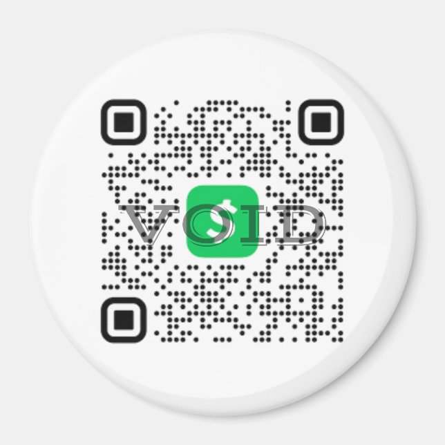 Personalisiert Cash App QR Code Magnet (Vorne)