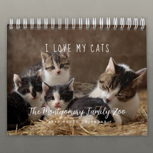 Personalisiert Cat Lovers 2026 Foto Kalender