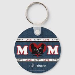 Personalisiert Cat Mama Kitty Liebe Schlüsselanhänger