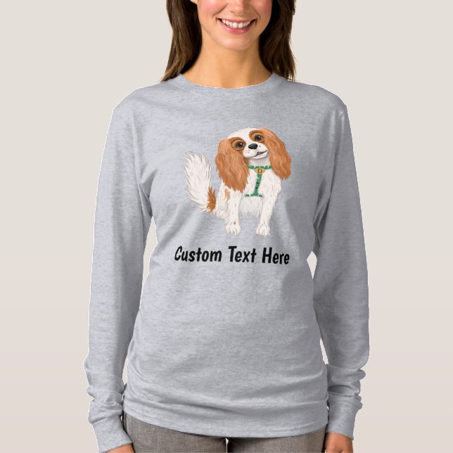 Personalisiert Cavalier King Charles Spaniel  T-Shirt (Vorderseite)