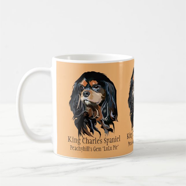 Personalisiert Cavalier King Charles Spaniel Tasse (Links)