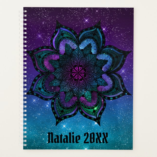 Personalisiert Celestial Mandala Planer (Vorderseite)