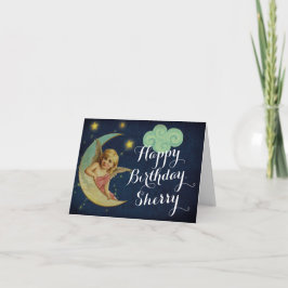 Personalisiert Celestial Moon Geburtstagskarte Karte
