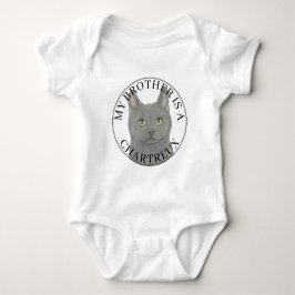 Personalisiert Chartreux Cat Big Brother Baby Strampler