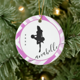 Personalisiert Cheerleader Girly Name School Cheer Keramik Ornament