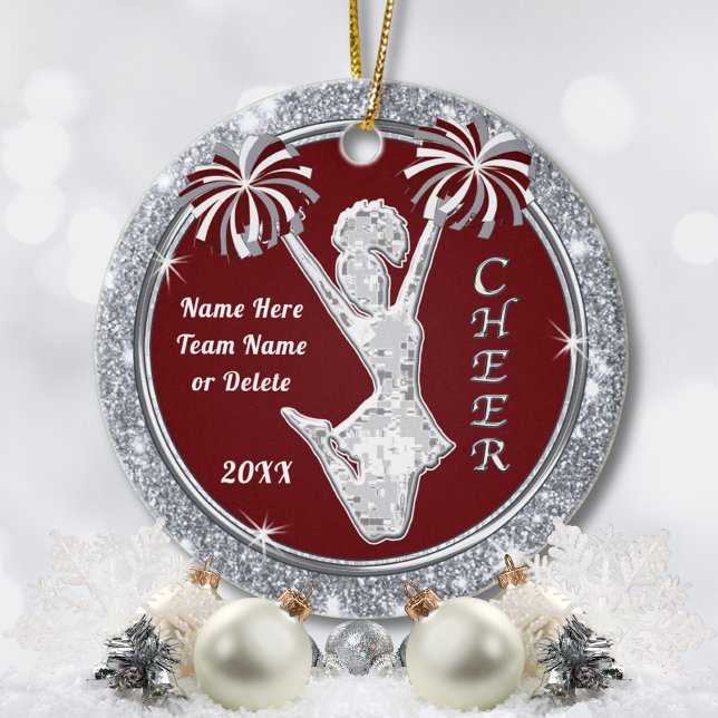 Personalisiert, Cheerleader Ornament, Cheer Favori Keramik Ornament (Christmas gifts for cheerleaders. Cheerleader Ornament. Cheer ornaments bulk. Cheerleading ornaments)