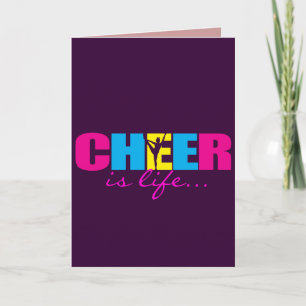Personalisiert Cheerleading Lila Karte