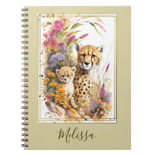Personalisiert Cheetah School Office Notebook Gesc Notizblock