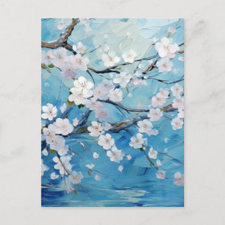 Personalisiert Cherry Blossom Blue Einladungspostkarte