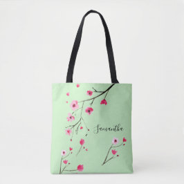 Personalisiert | Cherry Blossom | Schwarz Tasche