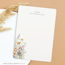 Personalisiert Chic floral Elegante Note Card