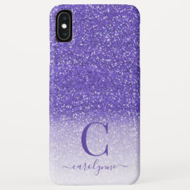 Personalisiert Chic Girly Lila Ombre Glitzer Case-Mate iPhone Hülle