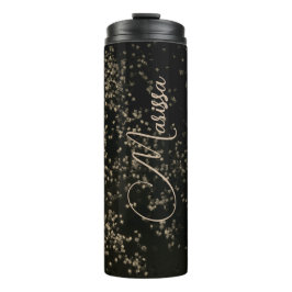 Personalisiert Chic Gold Confetti Thermosbecher