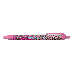 Personalisiert-Chic Hot-Pink-Leopard-Druck Kugelschreiber