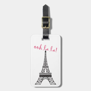 Personalisiert Chic Paris Eiffel Tower Gepäckmarke Gepäckanhänger