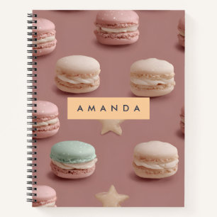 Personalisiert Chic Pastel Macaron Muster Notizbuch