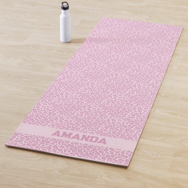 Personalisiert Chic Pink Leopard Yogamatte (Beispiel)