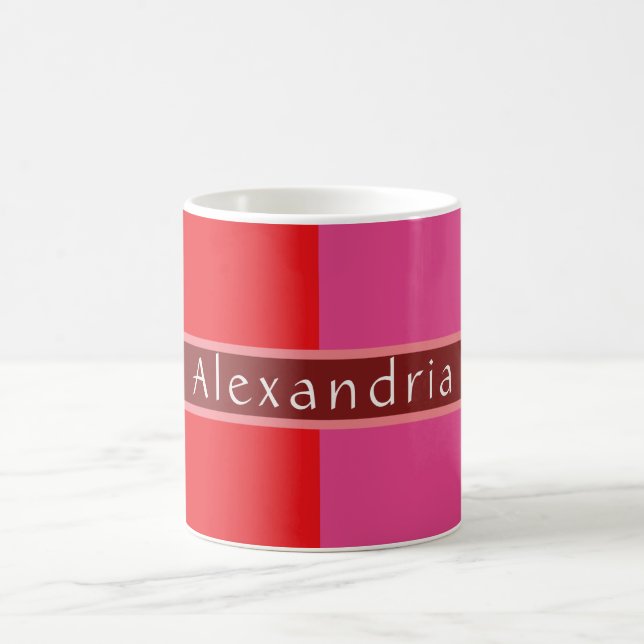 Personalisiert Chic Striping Kaffeetasse (Mittel)