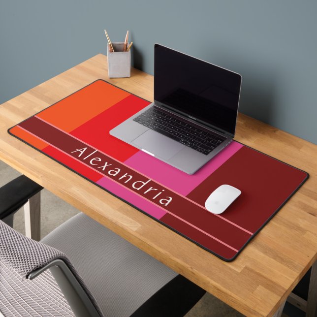 Personalisiert Chic Striping Schreibtischunterlage (Büro 2)