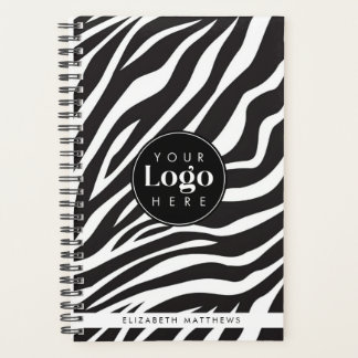 Personalisiert Chic Zebra Print Custom Company Log Planer
