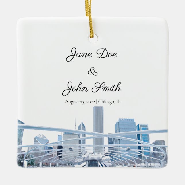 Personalisiert Chicago Keramikornament (Vorderseite)