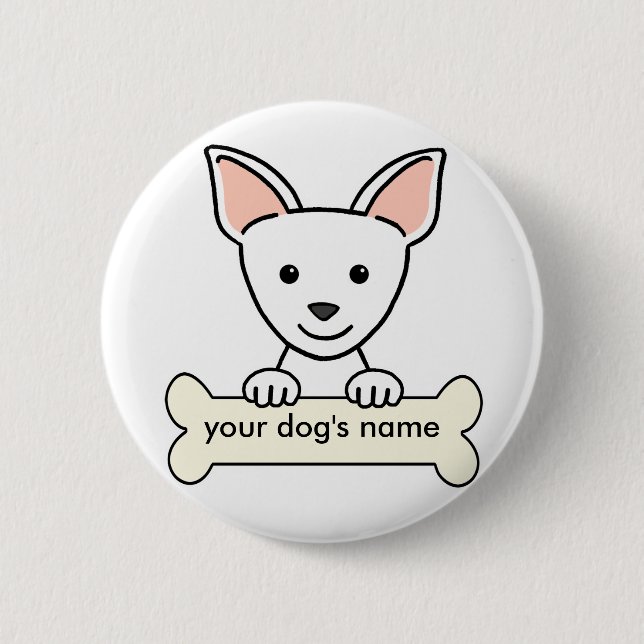 Personalisiert Chihuahua Button (Vorderseite)
