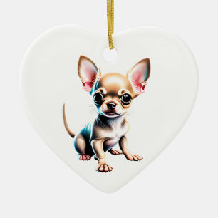 Personalisiert Chihuahua Puppy Keramik Ornament