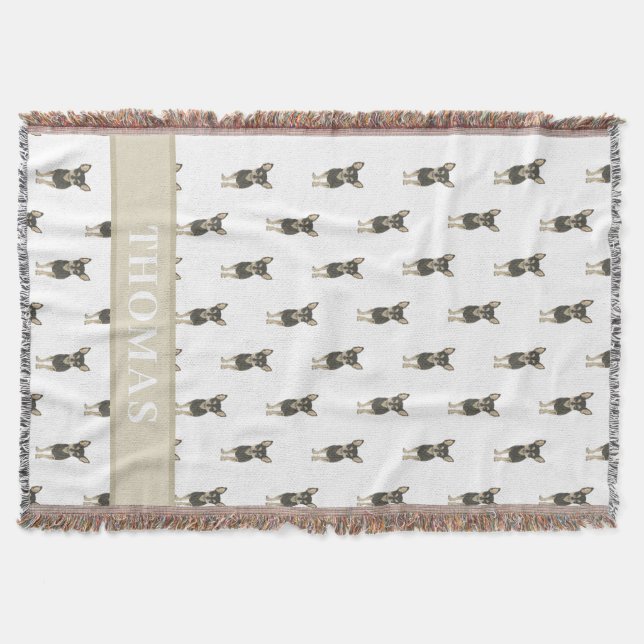 Personalisiert Chihuahua (Schwarz & Tan) Decke (Vorderseite)