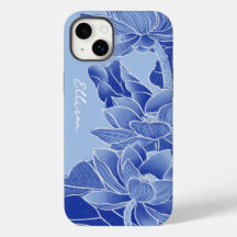 Personalisiert Chinoiserie Chic Blue Lotus Mandala