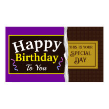 Personalisiert Chocolate Candy Bar Birthday Banner