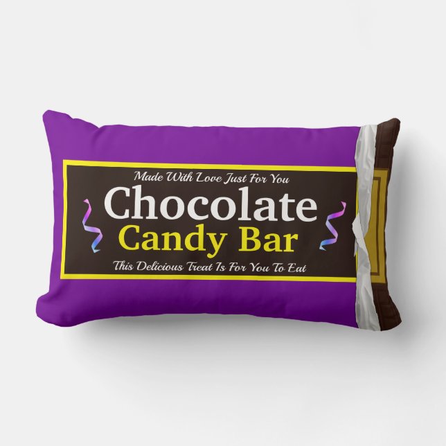 Personalisiert Chocolate Candy Bar Lendenkissen (Vorderseite)