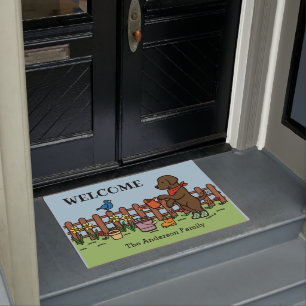 Personalisiert Chocolate Labrador Gardener Fußmatte