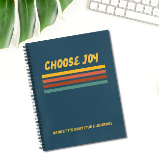 Personalisiert Choose Joy Retro Christlich Faith Notizbuch