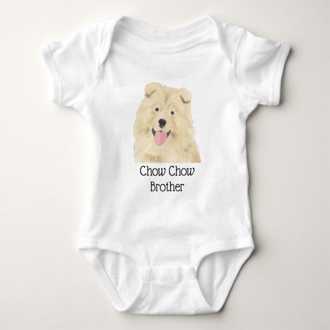 Personalisiert Chow Chow Chow Hund Baby Strampler (Vorderseite)