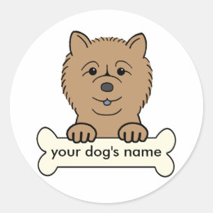 Personalisiert Chow Chow Chow Runder Aufkleber