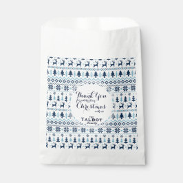 Personalisiert CHRISTMAS Blue Vielen Dank für Ihr Geschenktütchen