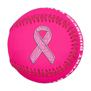 Personalisiert Chrome like Pink Ribbon Bewusstsein Baseball
