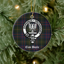 Personalisiert Clan Boyle Wappen & Tartan Keramik Ornament
