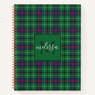 Personalisiert Clan Duncan Kariert Tartan Monogram Notizbuch